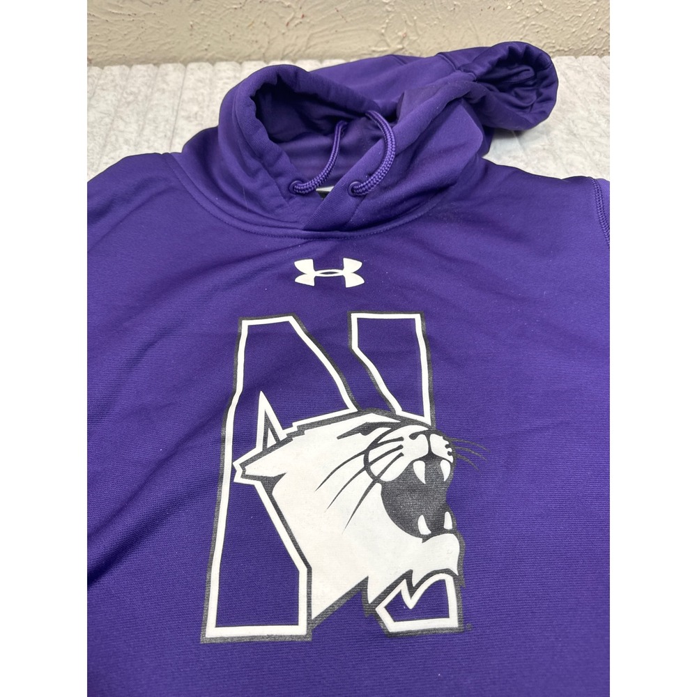 Under Armour Northwestern Wildcats ColdGear Storm 1 Purple Hoodie Mens Medium